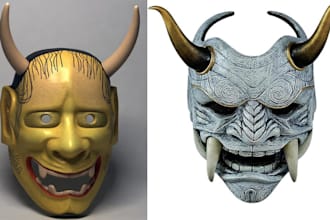 create custom 3d mask, helmet, armor, and cosplay models for 3d printing
