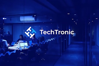 make minimal startup, security and tech logo for business