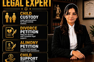 draft legal motions or petitions on divorce, alimony or child support
