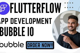 develop bubble io web app IOS flutterflow adalo android mobile app buildfire