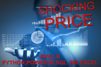be your data analyst in power bi, excel, python and sql