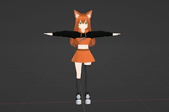 create vrchat avatar vr character vrc avatar 3d furry avatar 3d vtuber model