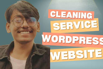 design a modern cleaning service website using wordpress or bookingkoala