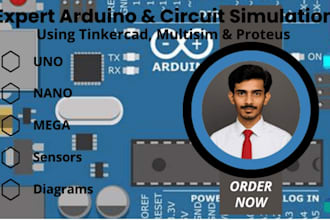 design and simulate arduino uno, electronic circuits using tinkercad, multisim