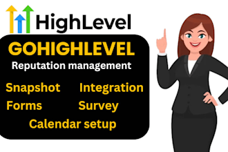gohighlevel reputation management, calendar, forms, surveys, and integration
