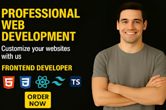 do frontend web development in HTML CSS javascript react js