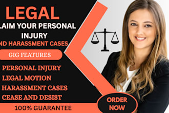 draft your personal injury claim letter, harassments cases, legal document