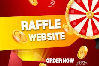 design raffle website, competition website, giveaway website, ticket website