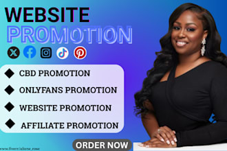 do website, onlyfans, cbd, affiliate promotion to 50m audience