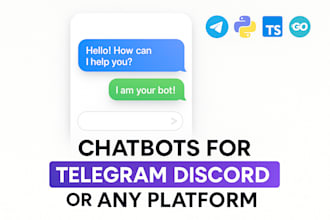 create a custom chatbot for telegram discord or any platform