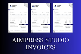 design the professional invoices of company