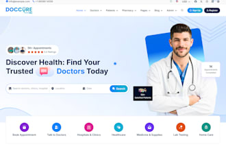 design medical, doctor, hospital, clinic, and healthcare website