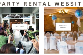 design party rental website,photo booth, equipment rental, event booking website