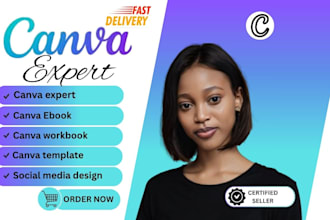 design canva template, canva ebooks, canva workbooks, and social media templates