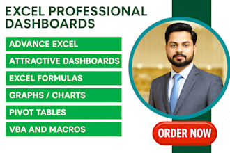 create excel dashboard, pivot table, charts and do data visualization