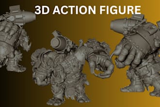 sculpt 3d toy 3d character figurine model articulated model 3d bjd for printing