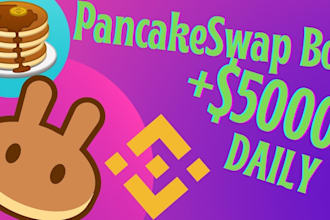 pancake swap bot,  pancake swap, uniswap, smart contract web3 wallet