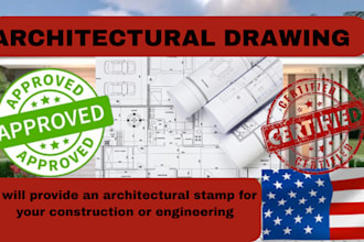 stamp draw architectural stamp for your construction or structural engineering