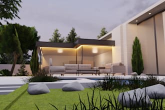 3d virtual exterior design,retails shop,gym house,garage,remodel,lounge,bar,mall