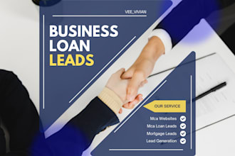 provide business loan leads mca mortgage leads mca website for business owners