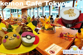 make your reservation at pokemon cafe or kirby cafe