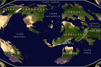 create a realistic map for your fantasy world in 4k