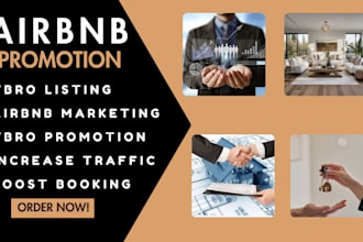 promote and advertise airbnb listing, vbro with SEO to boost booking