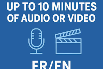 transcribe your audio or video to text in french and english