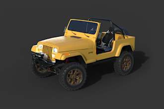 recreate 3d cars model with 3d cute cartoon,chibi or car illustration mascot art