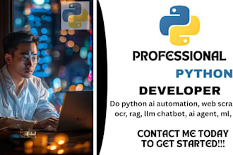 code python ai, ai web app, chatbot, web scraping, ocr, nlp, llm, automation bot