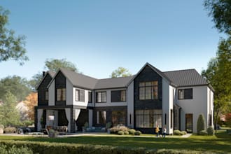 design modern residential architecture with 2d plans and 3d renderings
