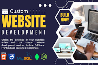 develope a custom website as full stack developer frontend backend developer