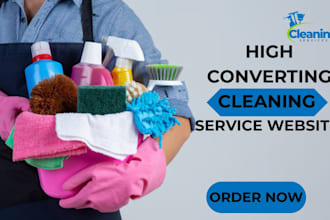 design residential or commercial cleaning website services in wordpress