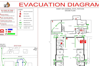 design a custom fire emergency evacuation plan for your floor plan