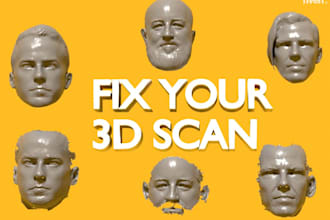 create 3d scan cleanup,3d printing,3d scanning 3d scan clean up,3d modelling
