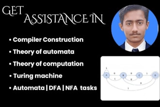 help you with theory of automata, computation, dfa, nfa, compiler construction