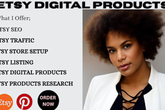create esty digital products store for canva digital invitation templates design