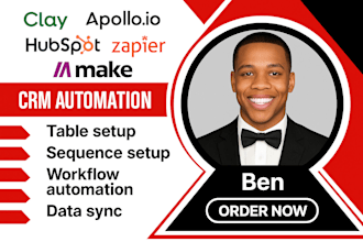 set up CRM automation with apollo, hubspot, klaviyo