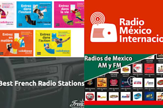 give your song organic promotion on france and mexico radio stations