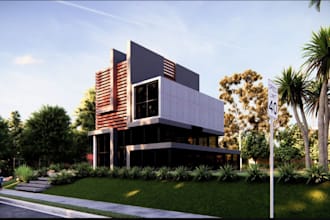 renovate 3d cottage villa, cgi apartment, landscape 4k house rendering