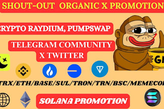 shoutout promotion, memecoin twitter, share link to over 20m investor, x growth