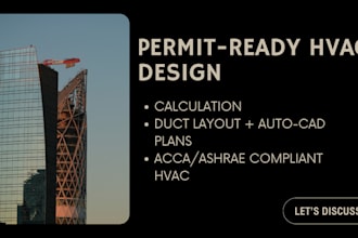 design hvac with manual j, d, s load calculations and duct layout for permits