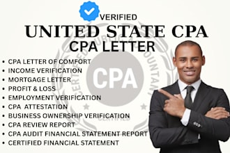 sign cpa letter, comfort letter, mortgage letter, cpa income verification letter