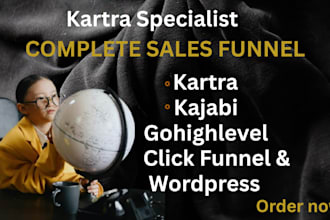 build converting funnels in clickfunnels, kartra, kajabi, ghl, systeme io, wp