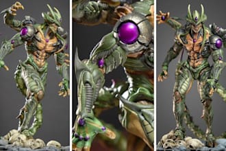 sculpt 3d action figure 3d miniature articulated action figure for 3d printing