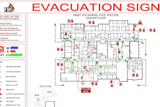design a custom fire emergency evacuation plan for your floor plan