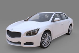 do 3d car model, 3d vehicle, 3d truck, gta, fivem car, automotive for 3d print