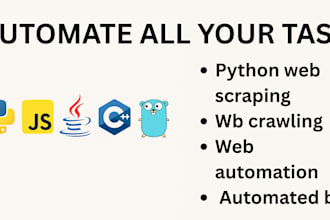 do python web scraping, web crawling, web automation, automated bot