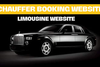 create, design chauffeur limousine website taxi booking website with reservation