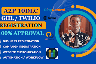 do a2p 10dlc registration twilio gohighlevel a2p registration, tcr,  ringcentral